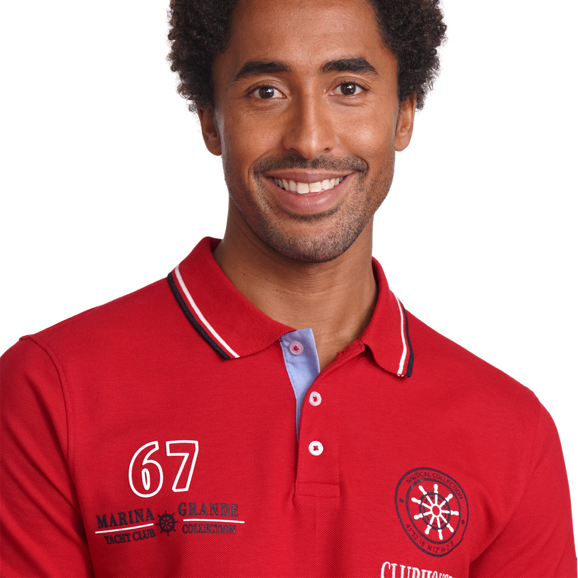 VanVaan Herren Poloshirt mit Print rot