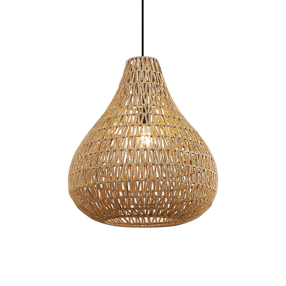 Scandinavische hanglamp bruin 45cm - Lina Natural