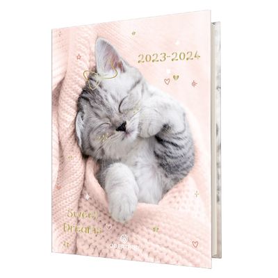 Agenda Chaton - 1 jour par page - 12,5 x 17,5 cm - interieur - Oberthur
