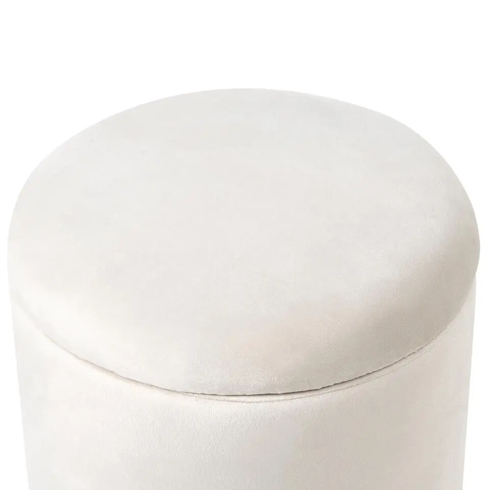 WENONA - Opbergpoef - Off-white - Fluweel