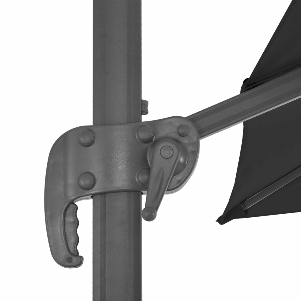 Parasol avec base portable 3 x 3 m anthracite