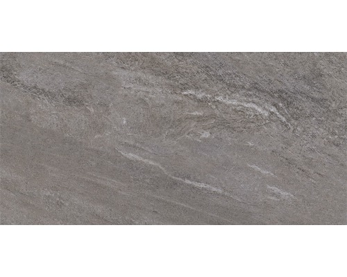 Porseleinen steengoed wand- en vloertegel Arrow antraciet 31 x 62 cm