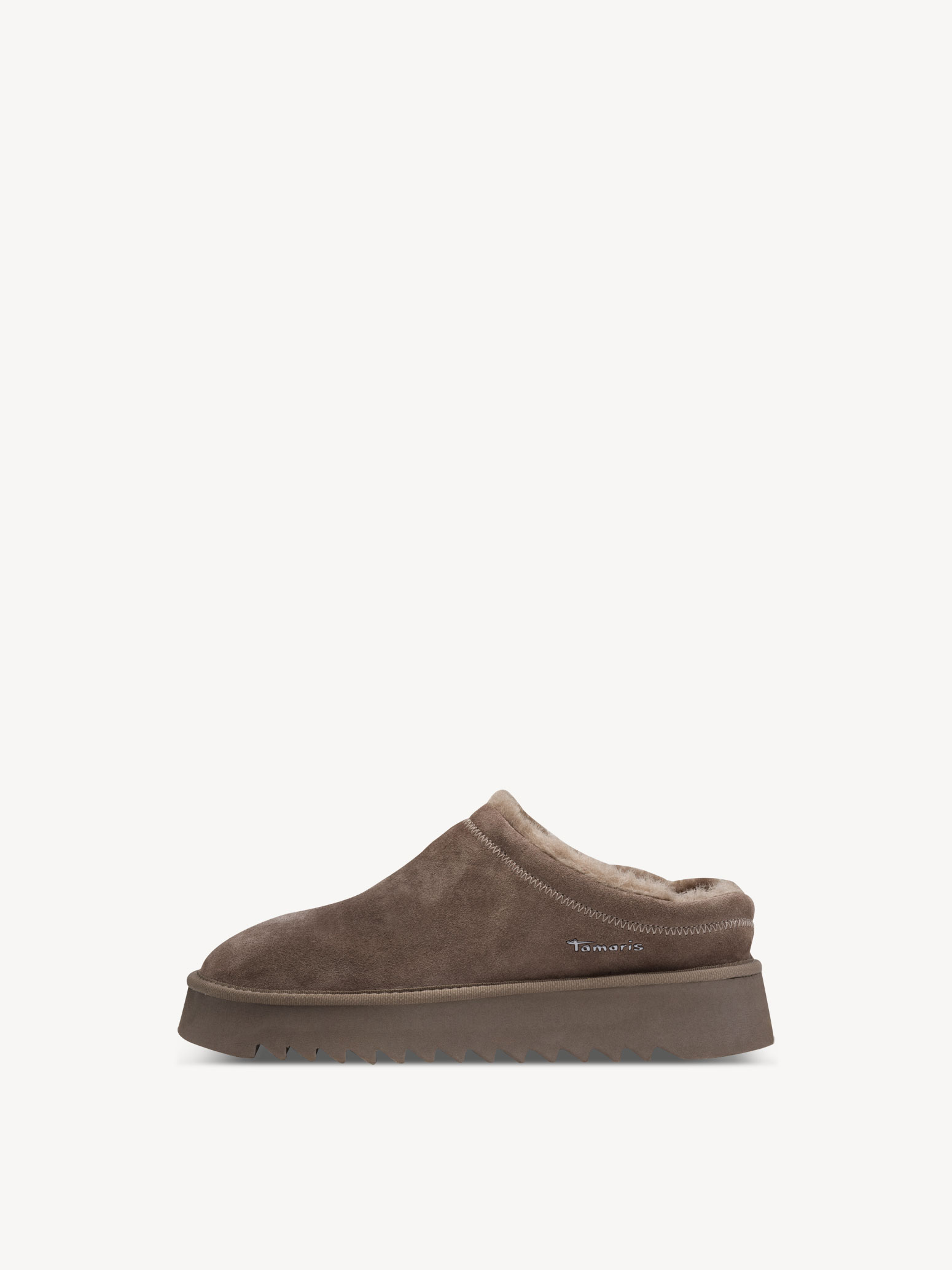 Leren Slipper - beige
