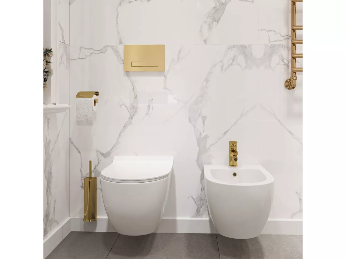 Cuvette Wc Suspendue Rea Carter Rimless Duroplast/Slim/Zm N White
