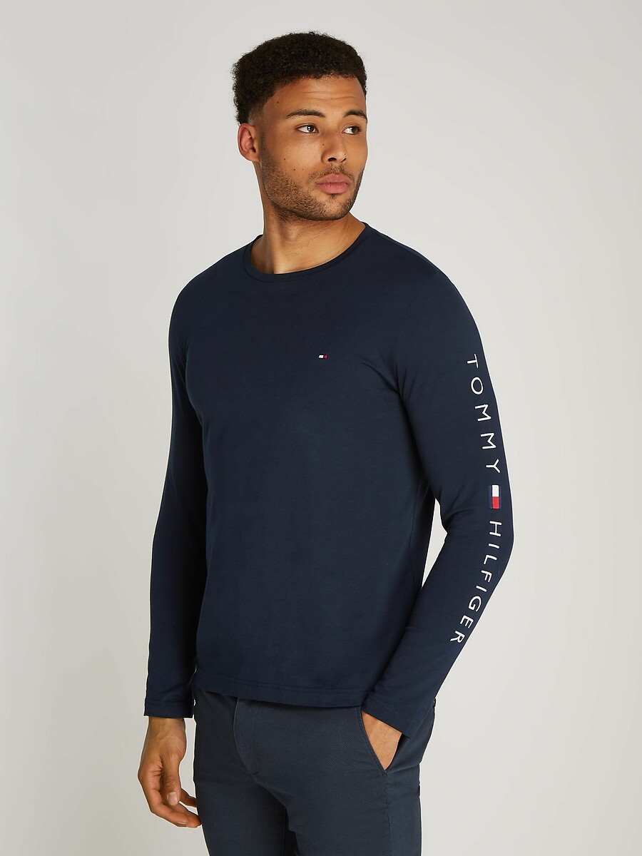 TOMMY HILFIGER<br>Camiseta de manga comprida com o logotipo Tommy