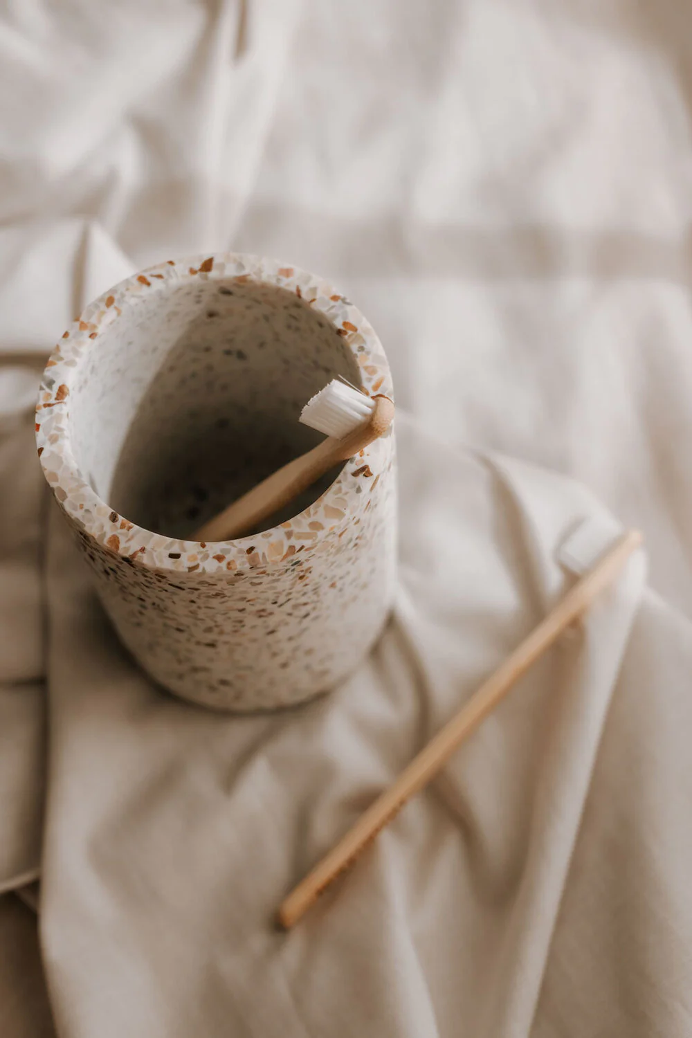 Humdakin  Lucca terrazzo vase m.låg - rød/beige