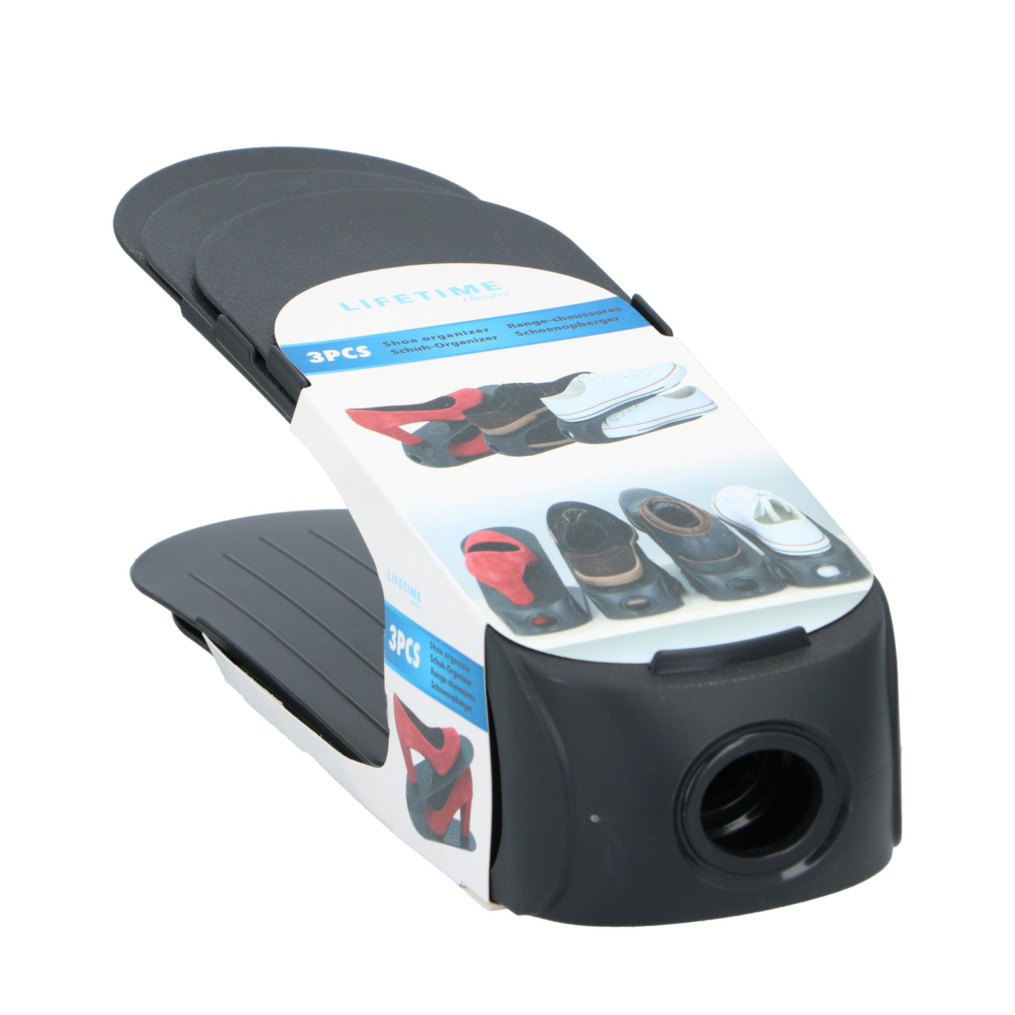 Schuhstapler 3er Set schwarz