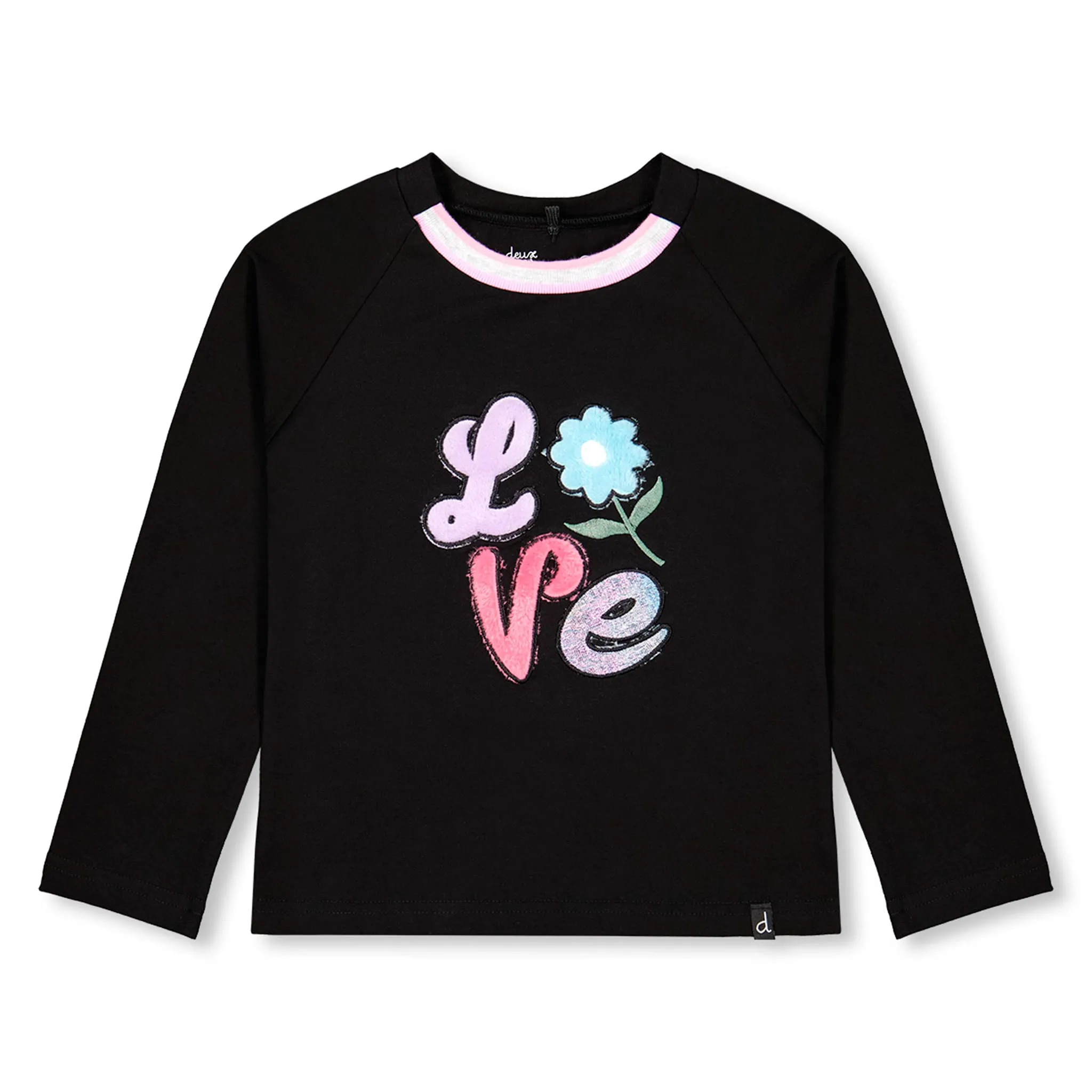Deux par Deux T-Shirt Manches Longues Love Coeur 4-6ans