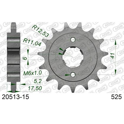 Kit chaine AFAM 525 Type Acier