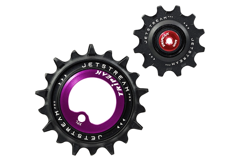 Tripeak Oversized pulleyhjul Jetstream pro keramiske lejer SRAM AXS Force/Rival XPLR 12T/18T sort