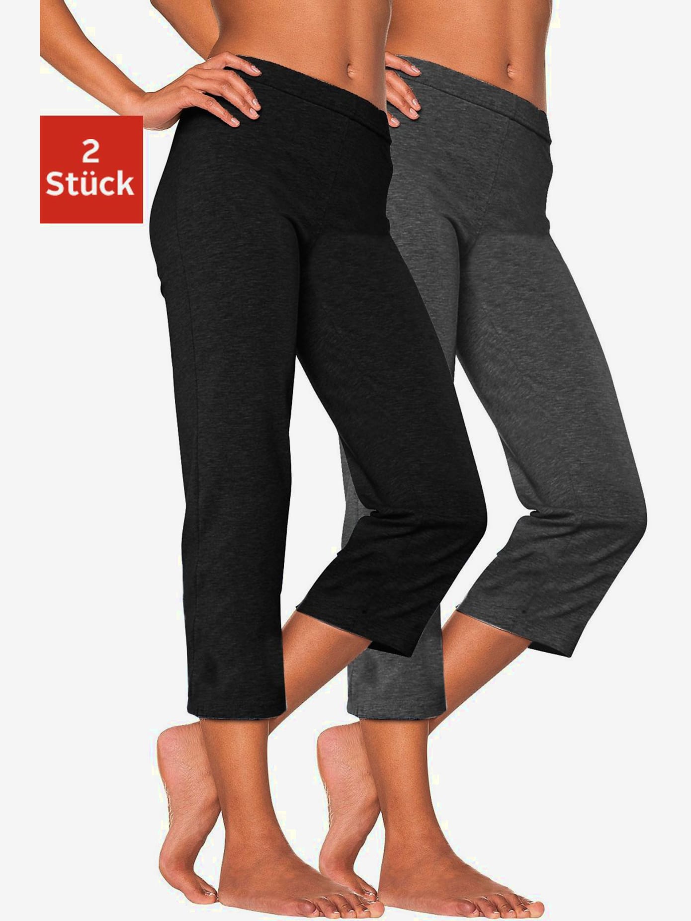Corsaire lot de 2 pantalons basiques longueur 3/4