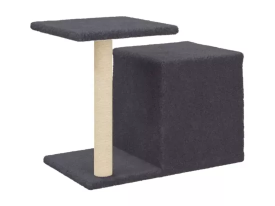 Arbre à chat avec griffoirs en sisal gris foncé 50,5 cm