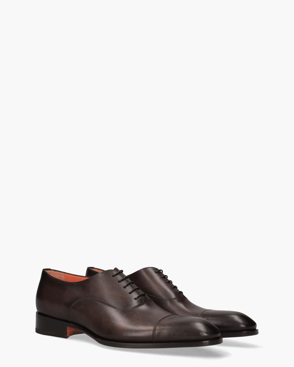 Santoni 12474 Donkerbruin Heren Veterschoenen