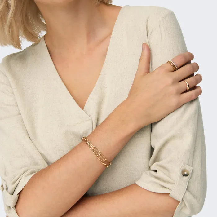 JDY Say Linen V-Neck Top Dames
