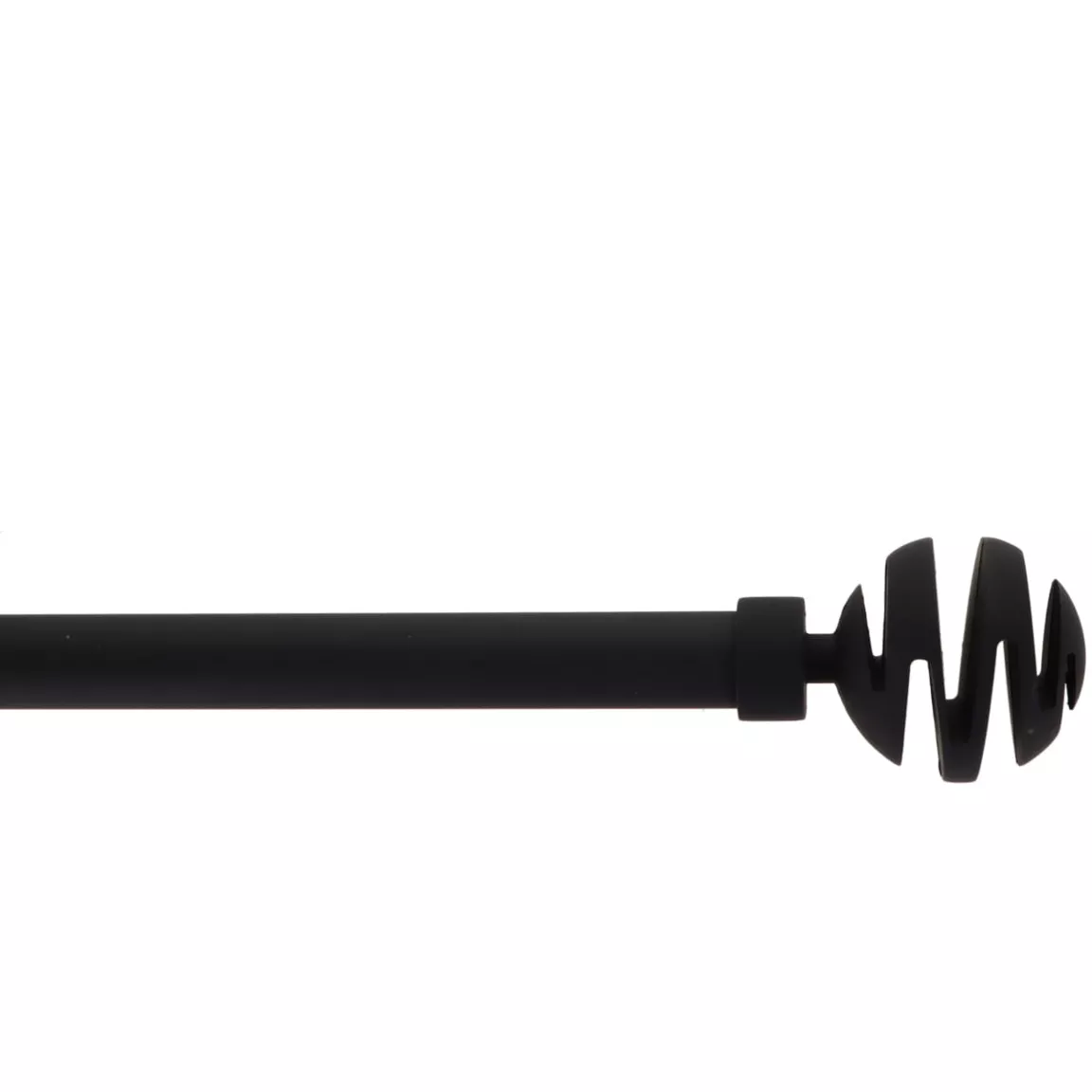 Kit de tringle rideau extensible (L210 - L380 cm / D19 mm) Villalouise Noir mat