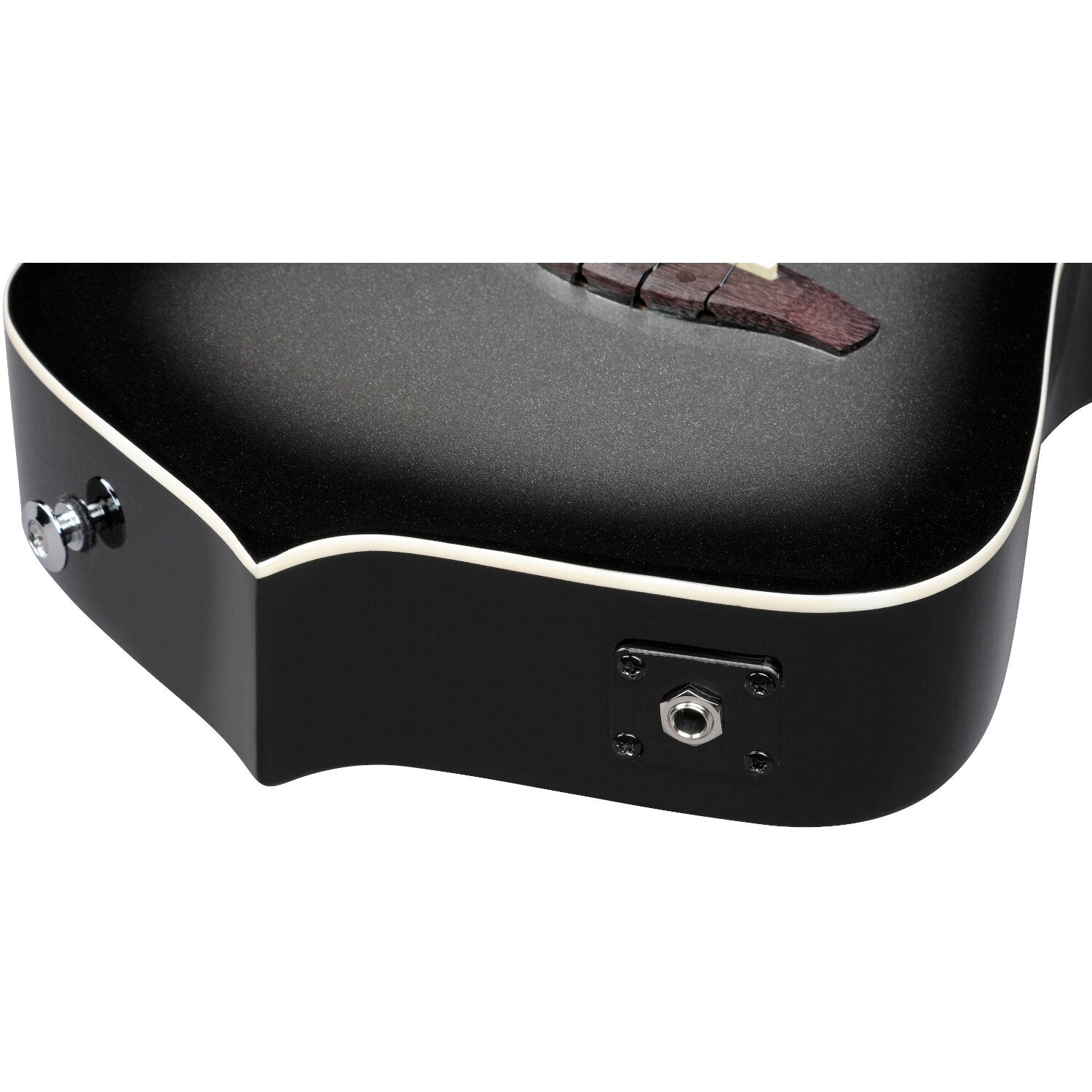 Ibanez UICT100 Metallic Gray Sunburst High Gloss elektrisch-akoestische tenor ukelele met gigbag