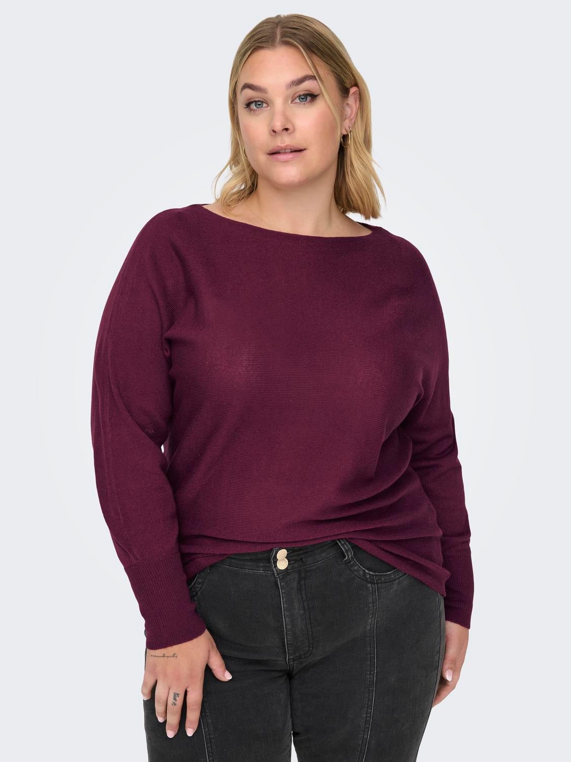 CARAIDA Strickpullover Cabernet