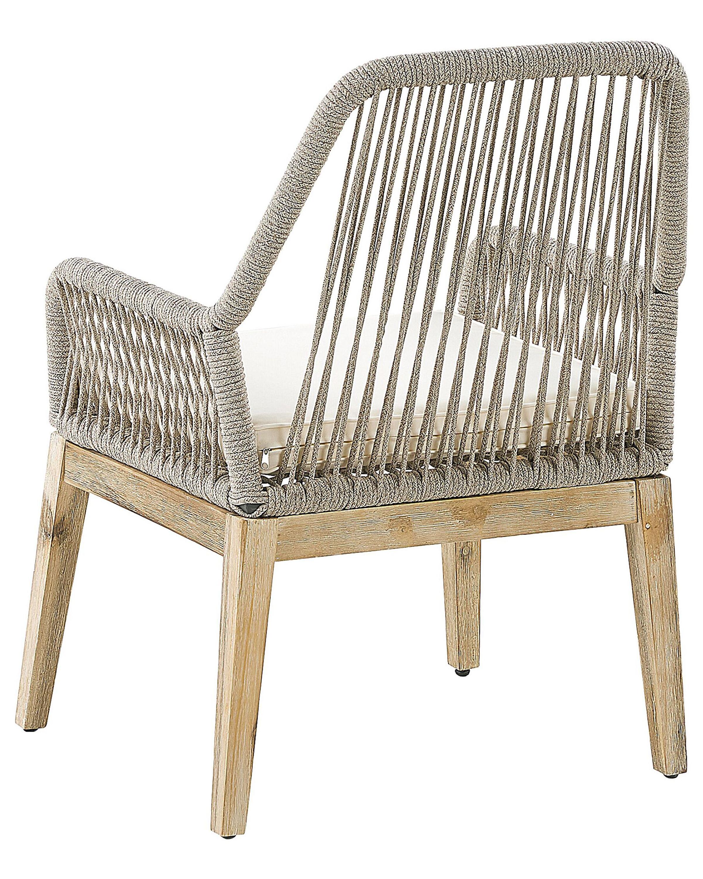 Set van 2 stoelen met zitkussen OLBIA Gebroken wit