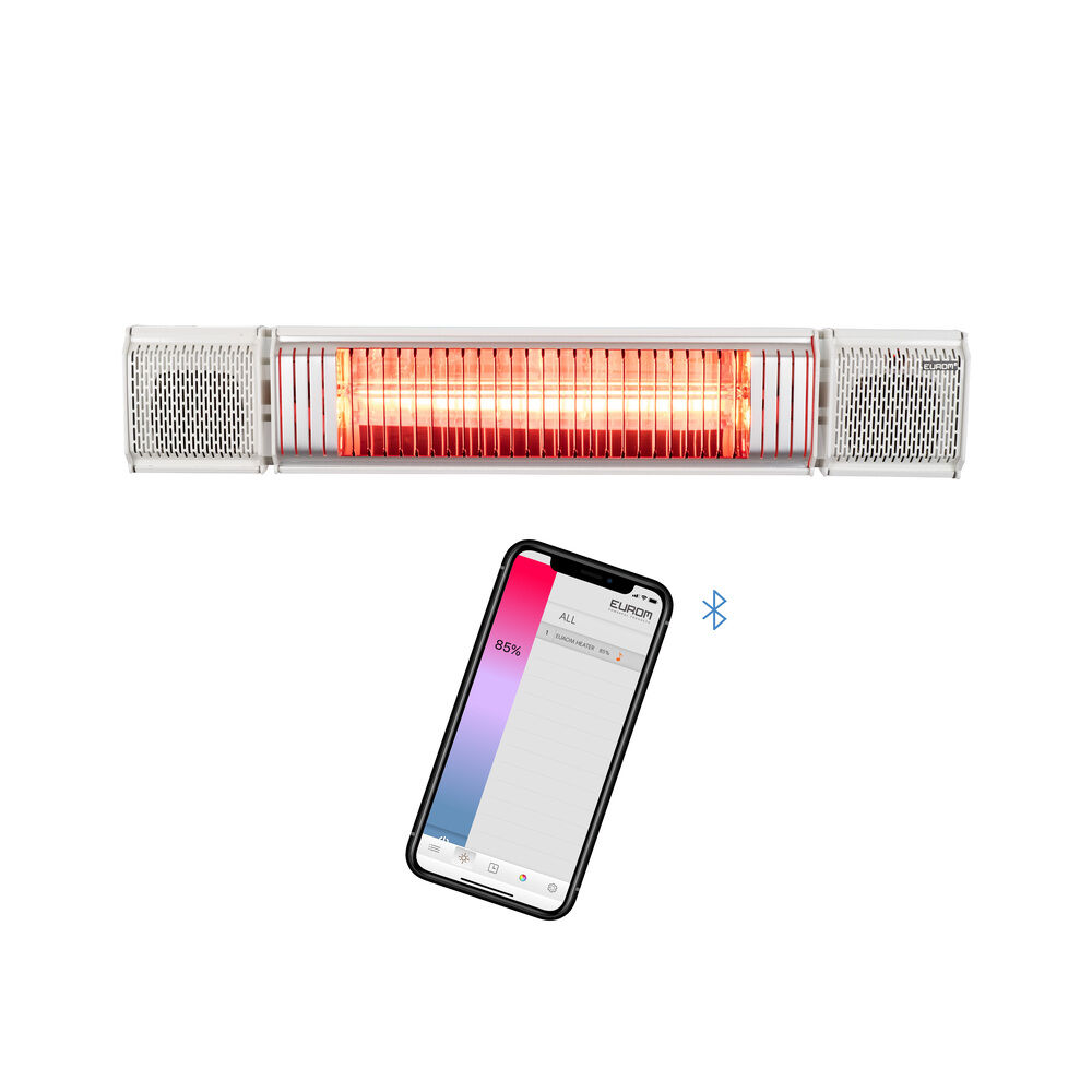 Eurom Heat and Beat - Hangende terrasverwarmer - Wit - 2000 W