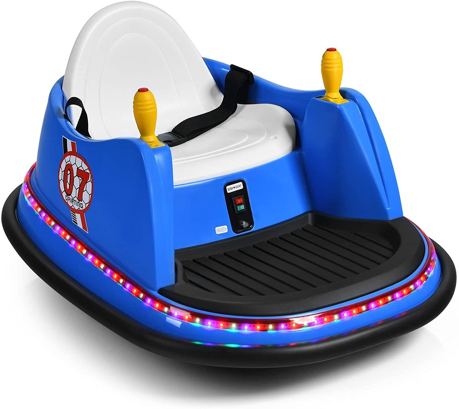 Carrinho elétrico infantil COSTWAY 6V, bate-bate, partida com uma chave.