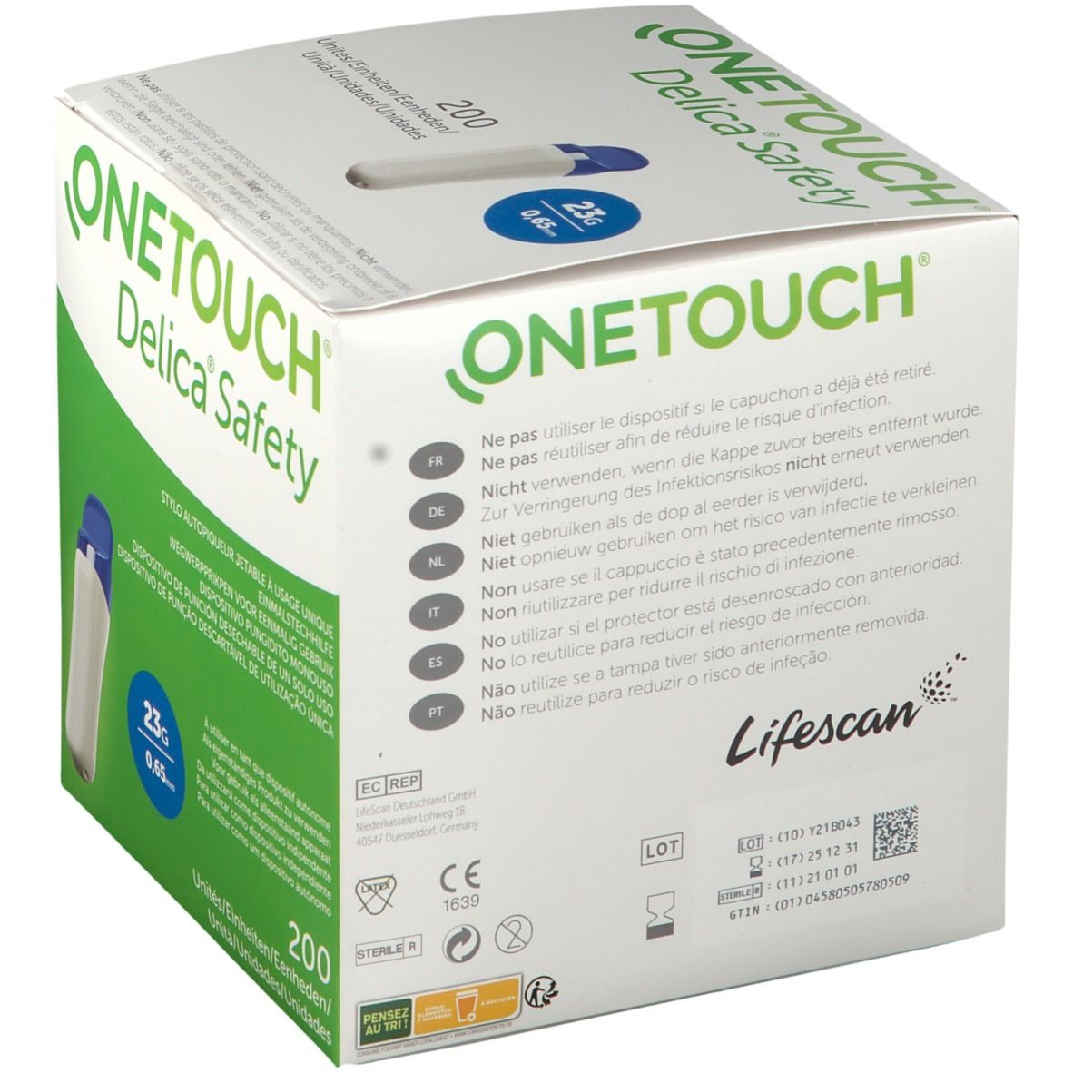 ONETOUCH® Delica® Safety Einmalstechhilfe 23