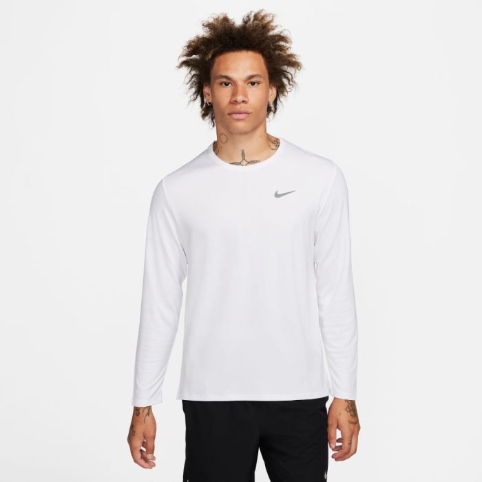 Nike Herre T-shirts Dri-FIT UV Miler Long Sleeve Tee Hvid