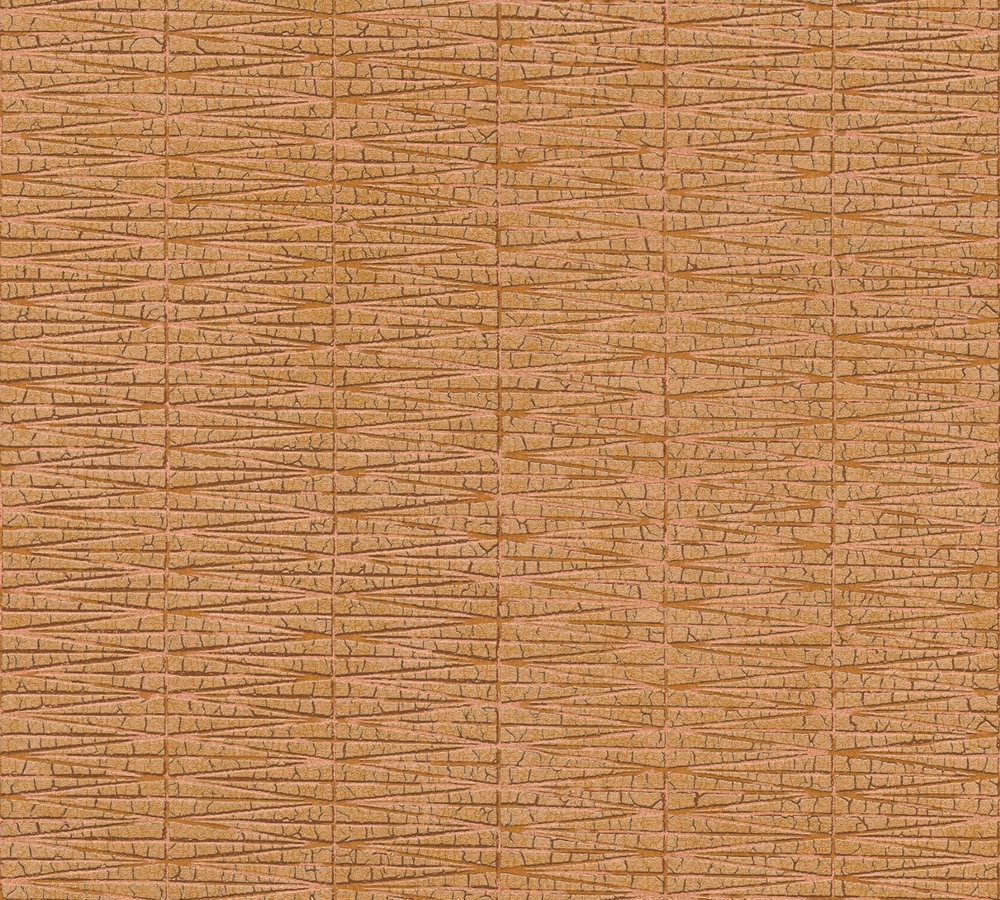 A.S. Creation Vliestapete - orange-kupfer - Struktur - 10 Meter