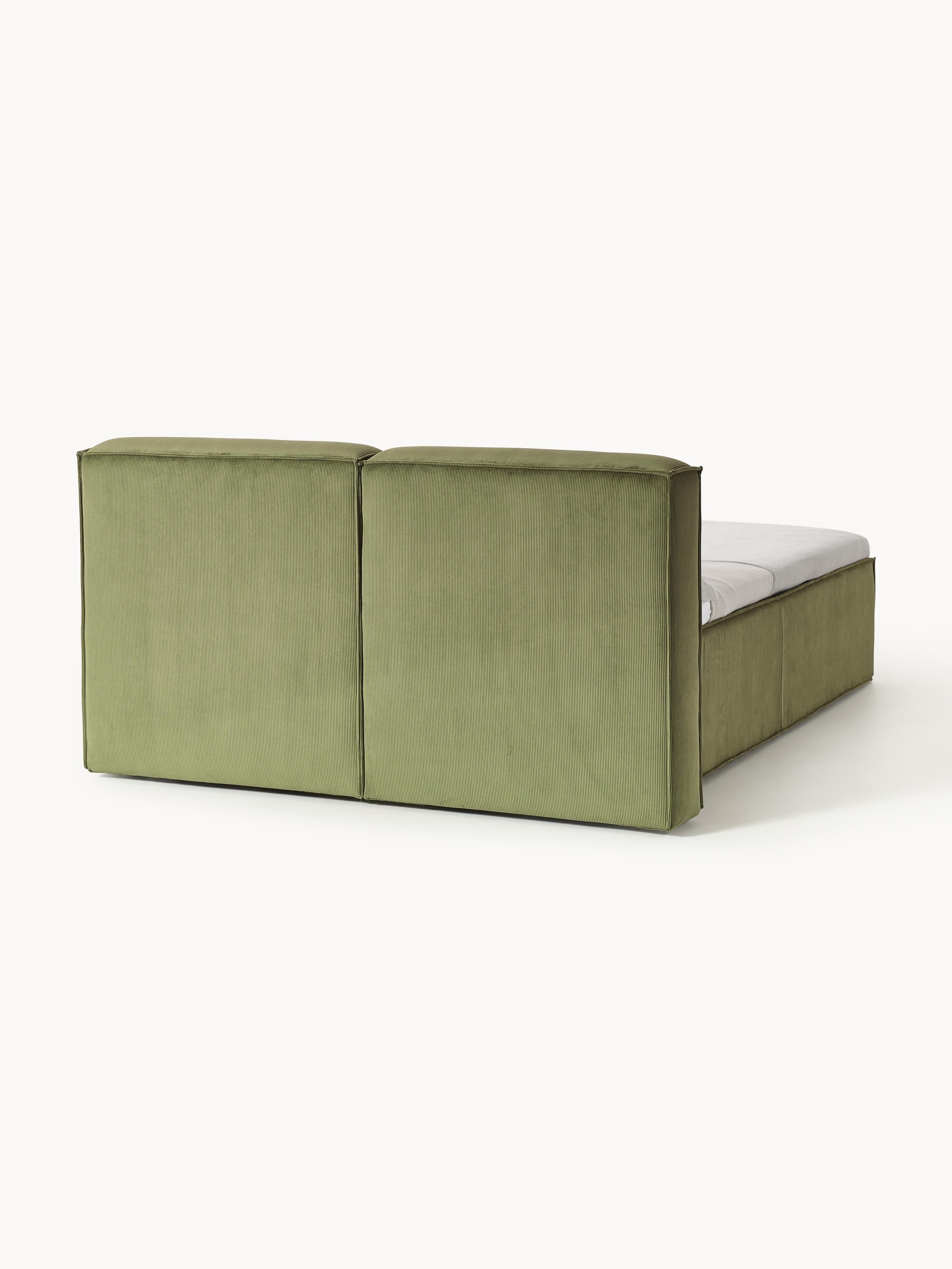 Corduroy boxspring bed Lennon