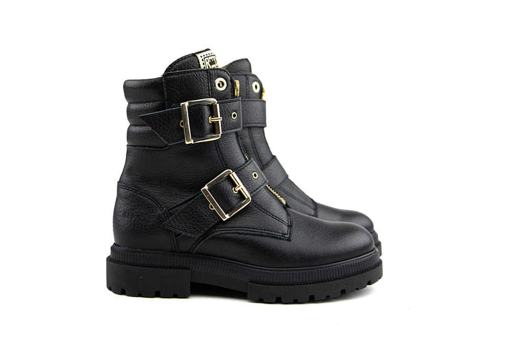 Red Rag Bikerboot Gespen Black Nappa