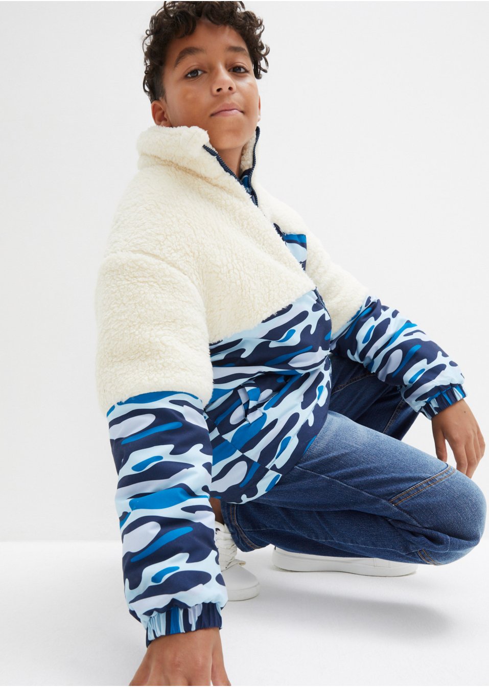 Veste garçon avec maille peluche