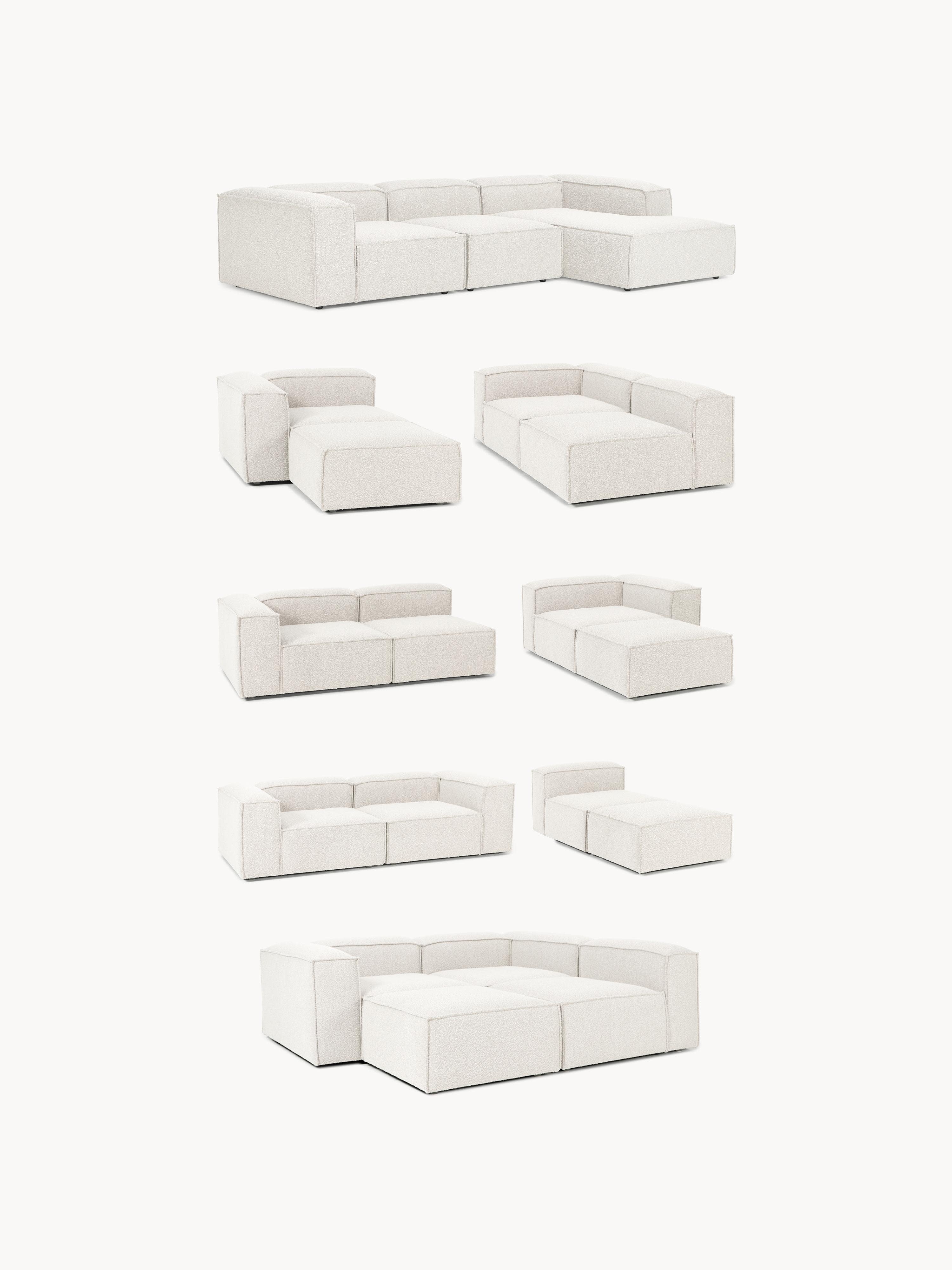 Chaise longue module Lennon van bouclé