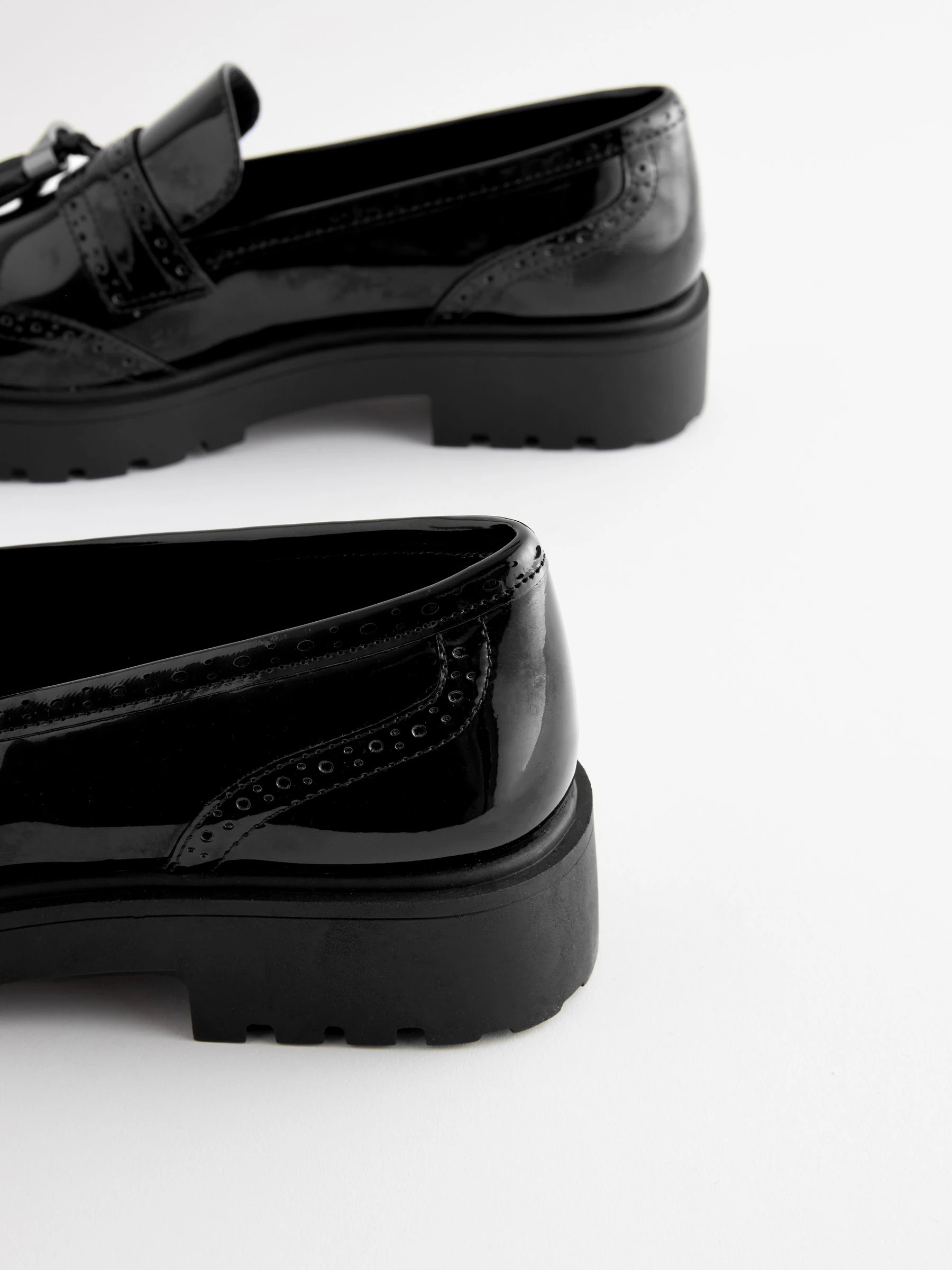 Zwart - Patent Forever Comfort® Chunky Brogue Tassel Loafers