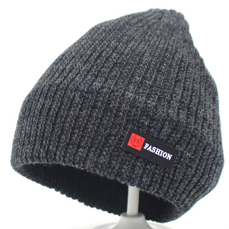Unisex Strickmütze Beanie Winter Mütze (One Size) - Dunkelgrau