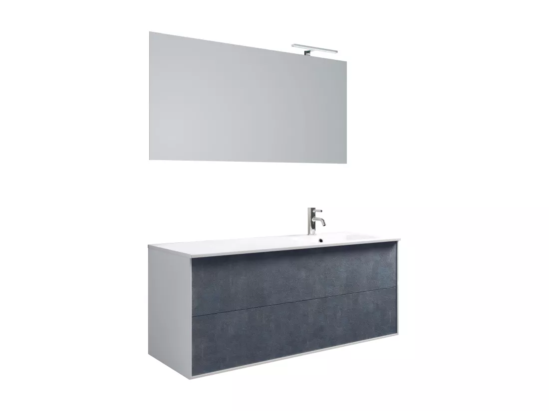 Ensemble de salle de bain vasque DX 4 pièces IGEA blue pierre