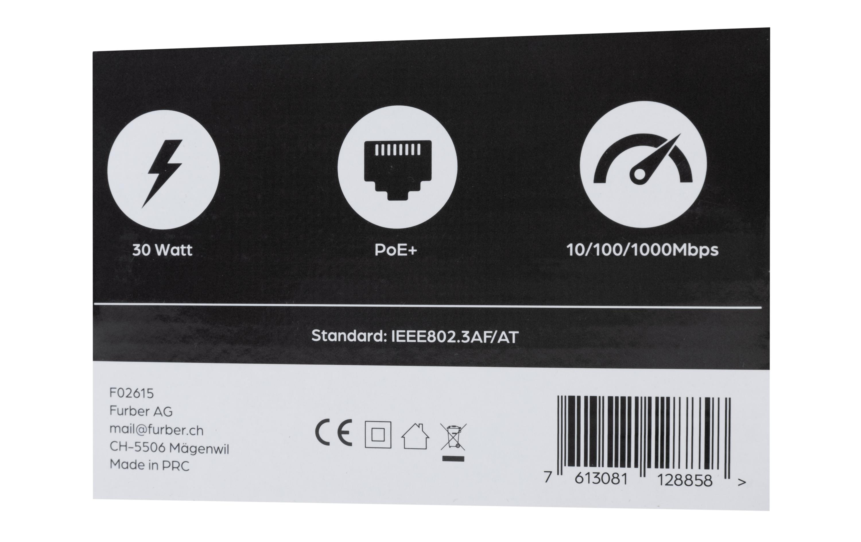 PoE+ Injector 30 WPower-over-Ethernet-Adapter