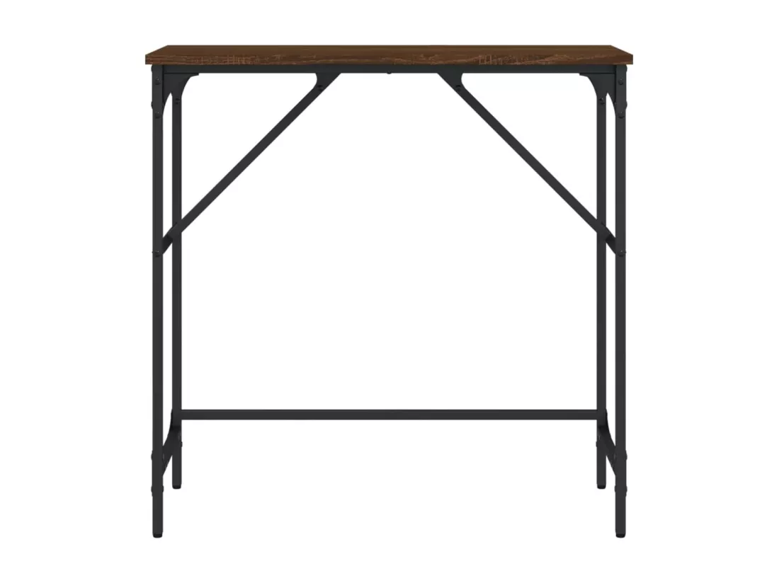 Table console chêne marron 75x32x75 cm bois d'ingénierie