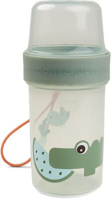 Done By Deer Croco To Go Two-Way Snacksbeholder, Green