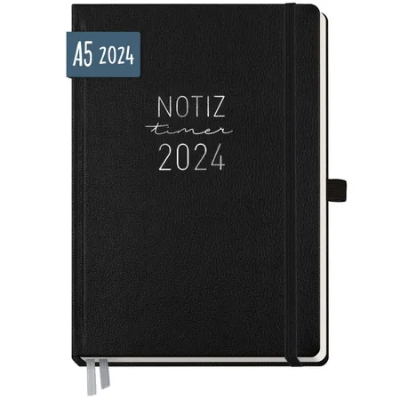 Häfft Verlag Wochen-Notiz-Timer Classic schwarz, A5, 2024