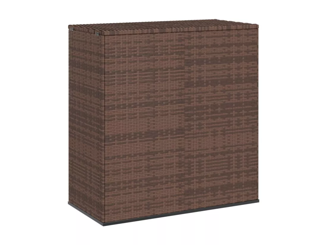Boîte à coussins de jardin Résine tressée 100x49x103,5cm Marron
