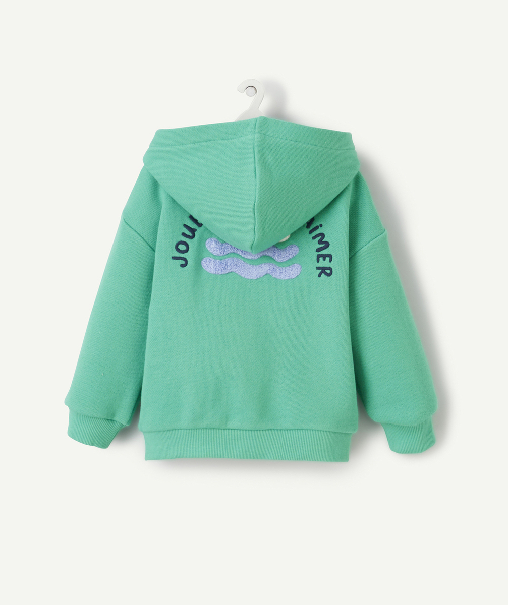 CARDIGAN BÉBÉ GARÇON EN FIBRES RECYCLÉES VERT