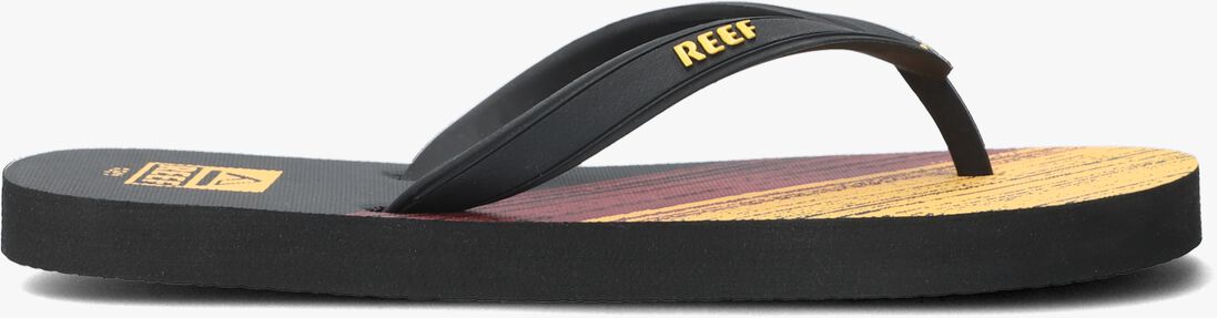 REEF zwarte reef teenslippers switchfoot print