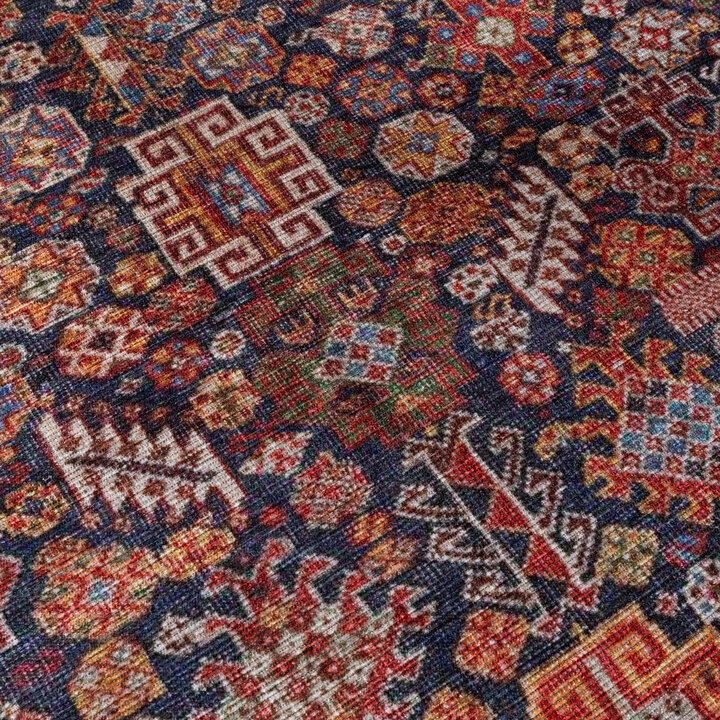 Oosters tapijt - Liva Herati Blauw | Wasbaar