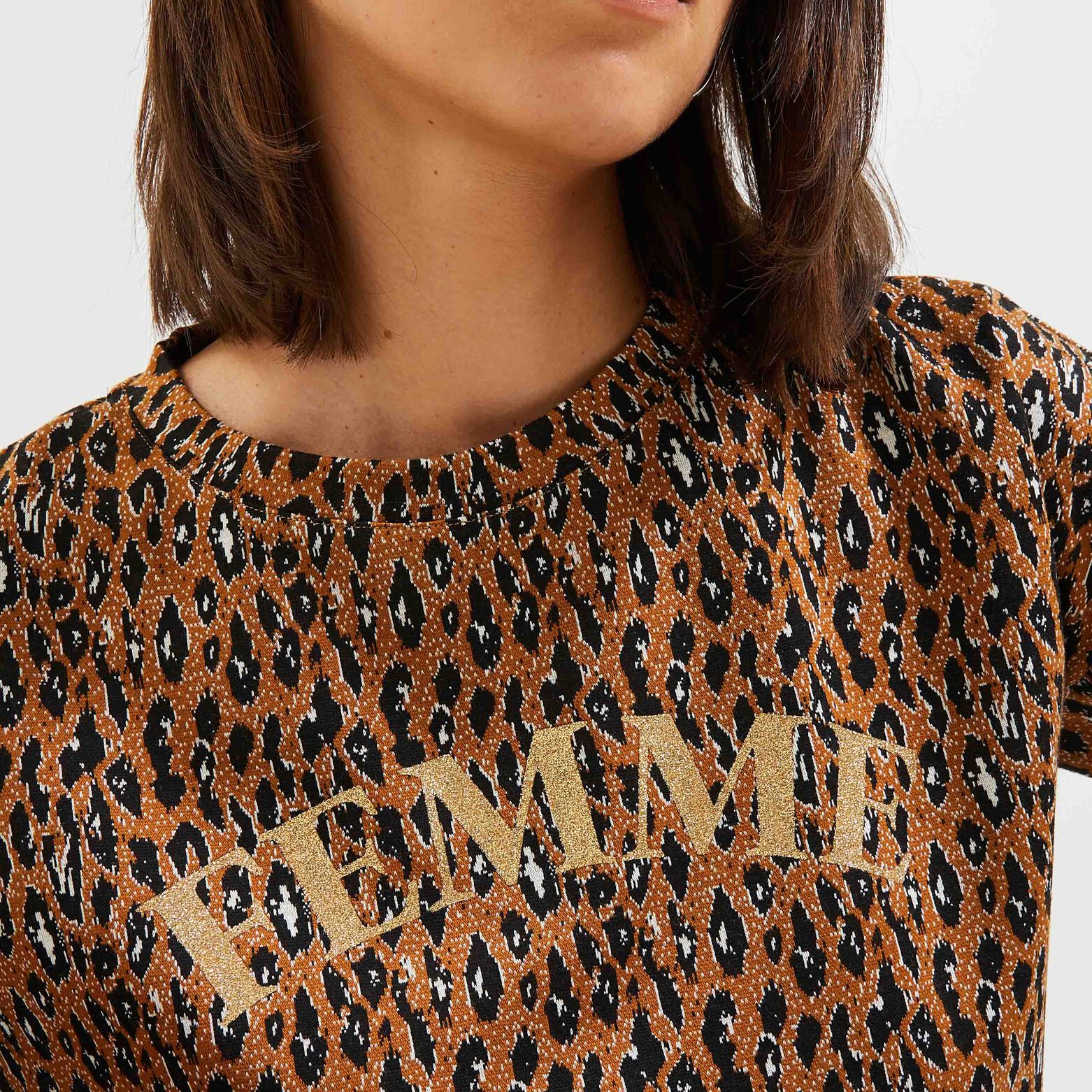 Sweat léopard femme