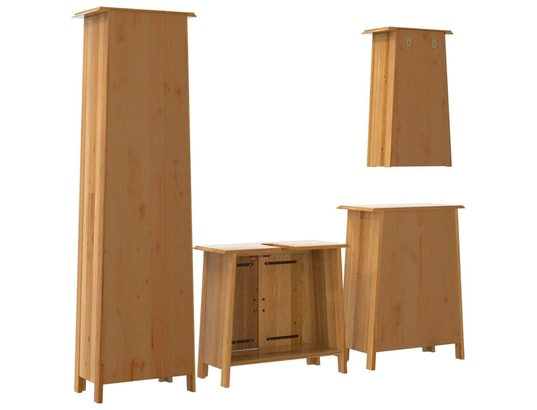 VIDAXL - Ensemble de meubles de salle de bain 4 pcs bois de pin massi...