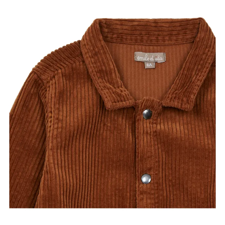 Emile et Ida Sur-Chemise Velours Côtelé | Caramel