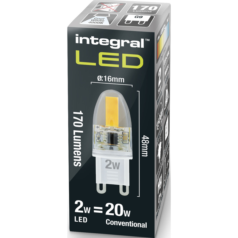 Integral LED lamp capsule G9 2W 170lm 4000K