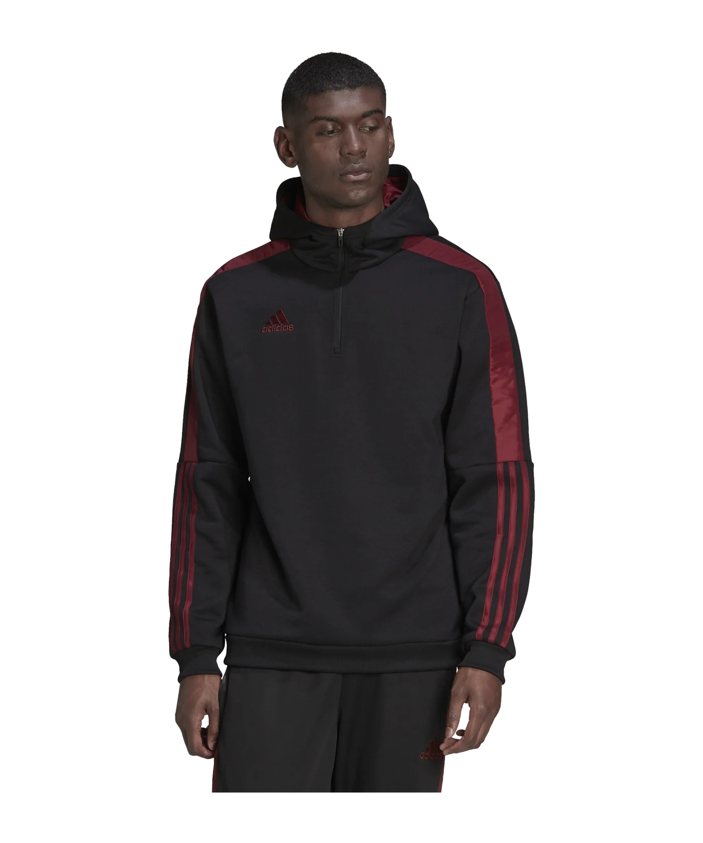 adidas Tiro Hoody Schwarz Rot
