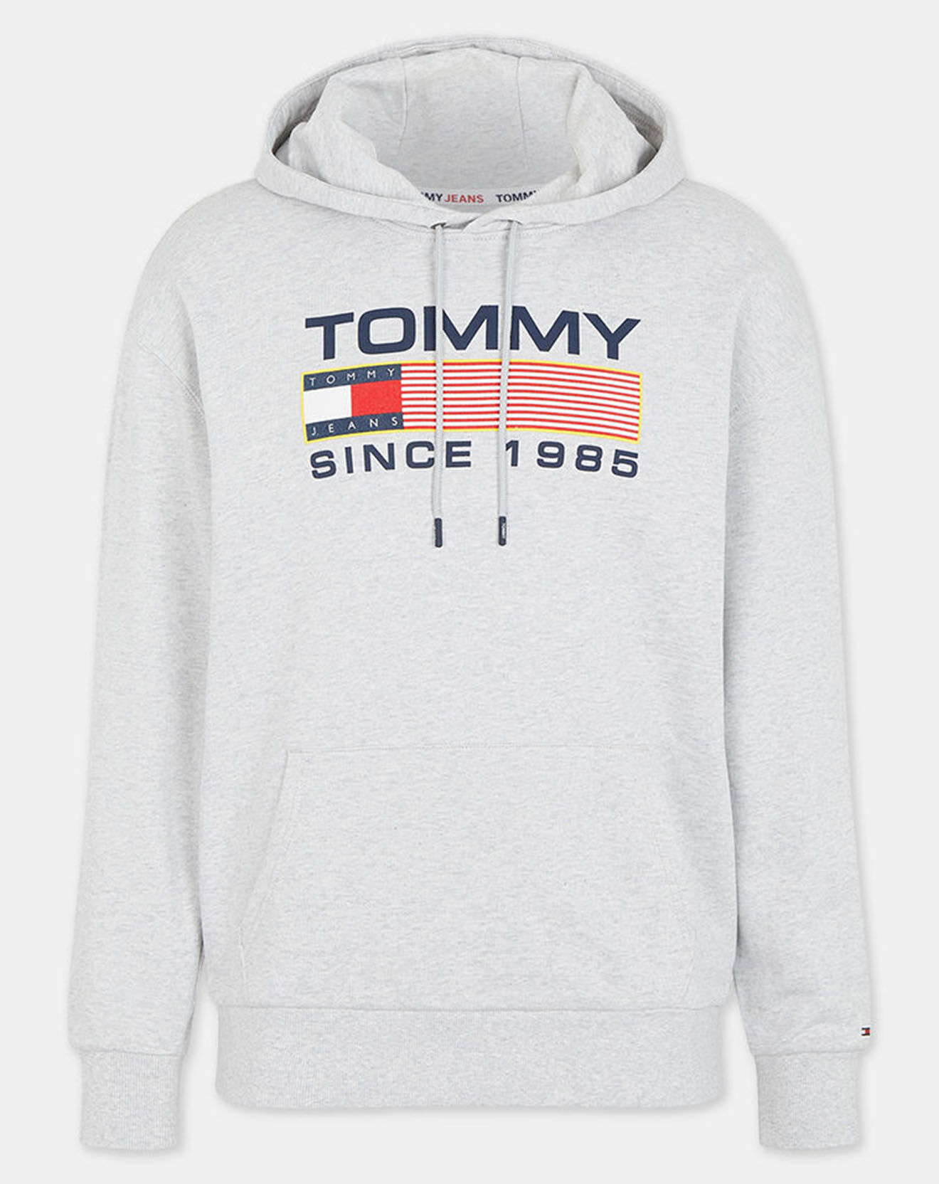Tommy Jeans Sweat à capuche Athletic logo gris clair