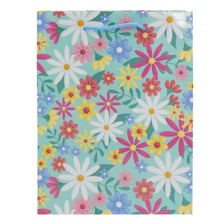 Idena Geschenktasche M Blumen 18x23x8cm FSC-Mix