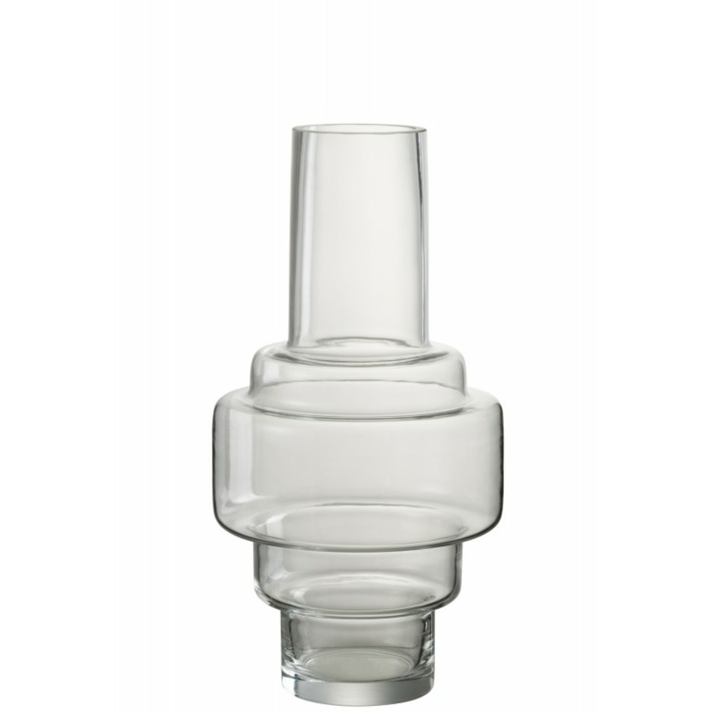 Vase en verre transparent 17x17x35cm
